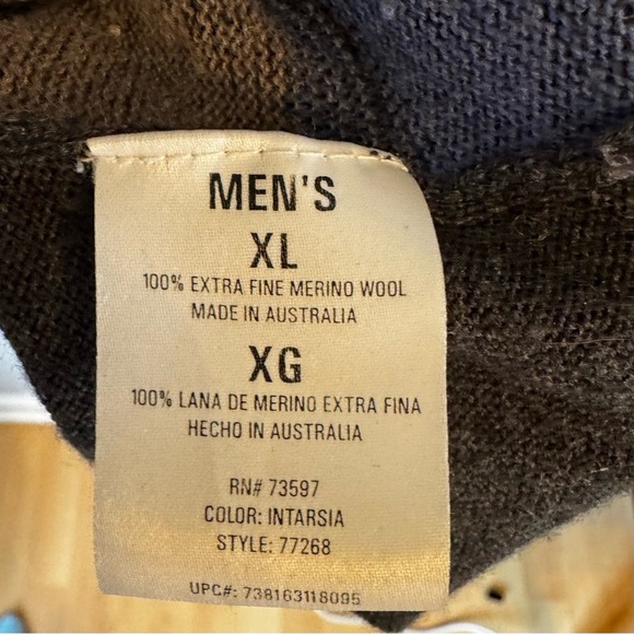 Vtg Per Me Uomo Australia Sweater Italian Extra Fine Merino Wool Gray Size XL - Picture 5 of 6
